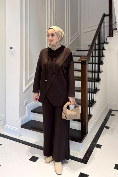 Lazer Kesim Oysho Takım - Kahve