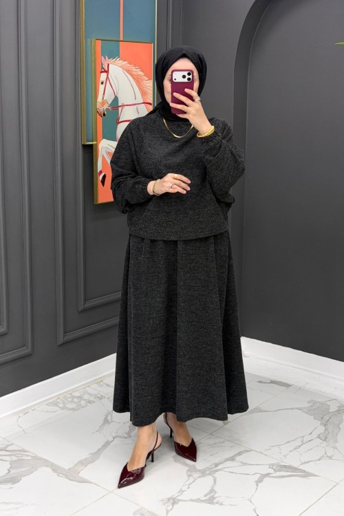 Leman Etekli Takım - Siyah