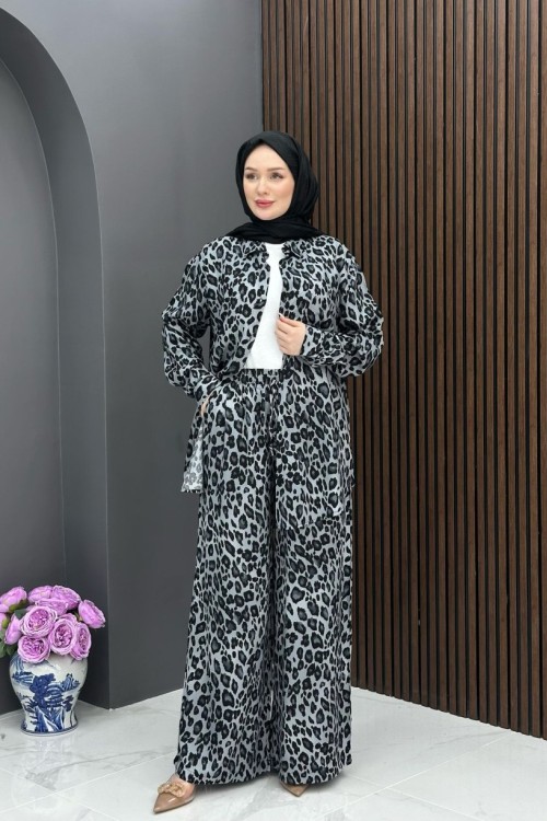 Leopar Yazlık Takım - Gri