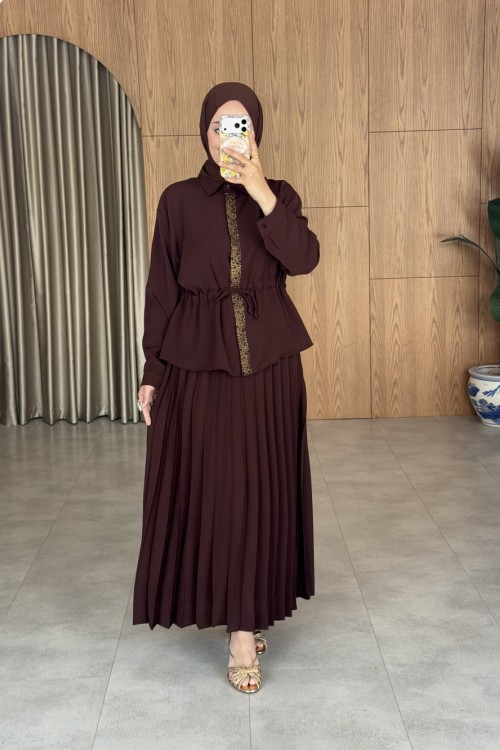 Lina Takım-Kahverengi