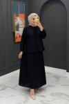 Maya Etekli Takım-Siyah