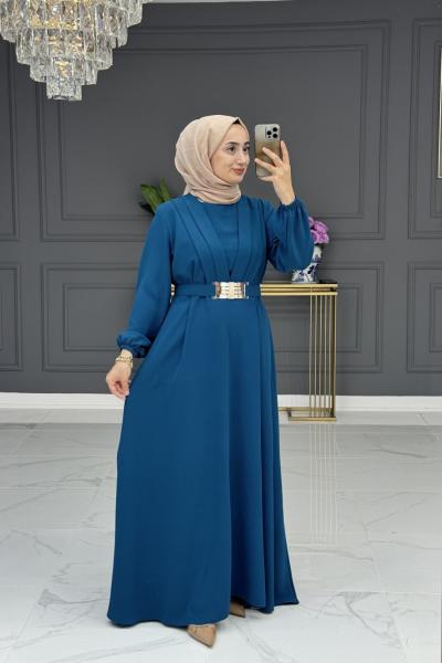 Milla tesettur abiye - petrol