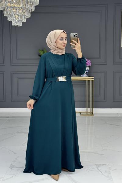 Milla tesettur abiye - zümrüt