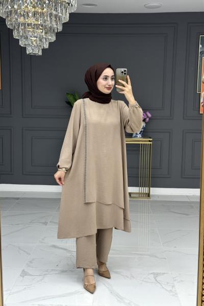 mürver tesettür takım -  vizon