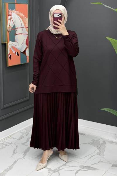 Necla Etekli Takım - Bordo