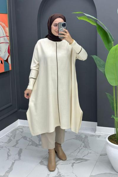 Pınar Triko Tunik - Krem