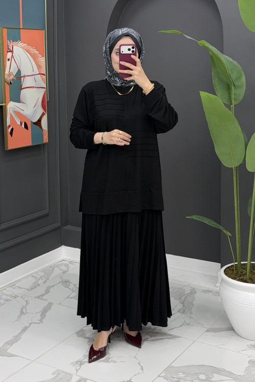 Safinaz Etekli Takım - Siyah
