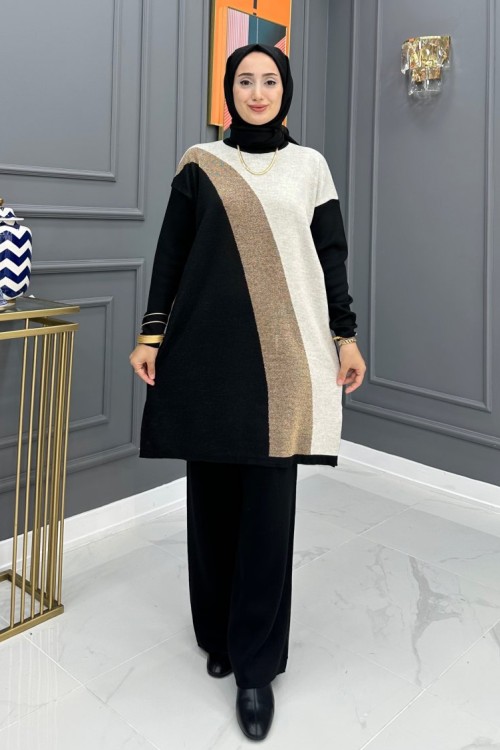 Şahika Triko Takım- Siyah