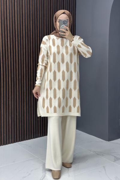 Selen Triko Takım - Krem