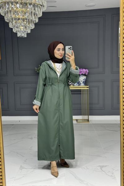 Sercan uzun trench - yeşil