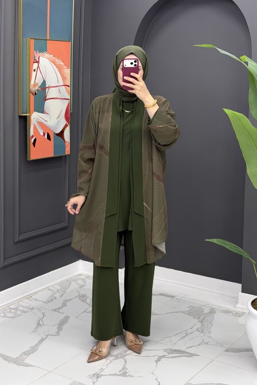 Sibel Üçlü Takım - Haki