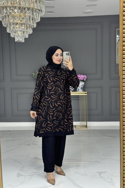 Simge tesettur takım - kahve