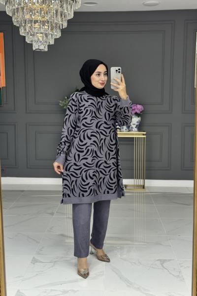 Simge tesettur takım - gri