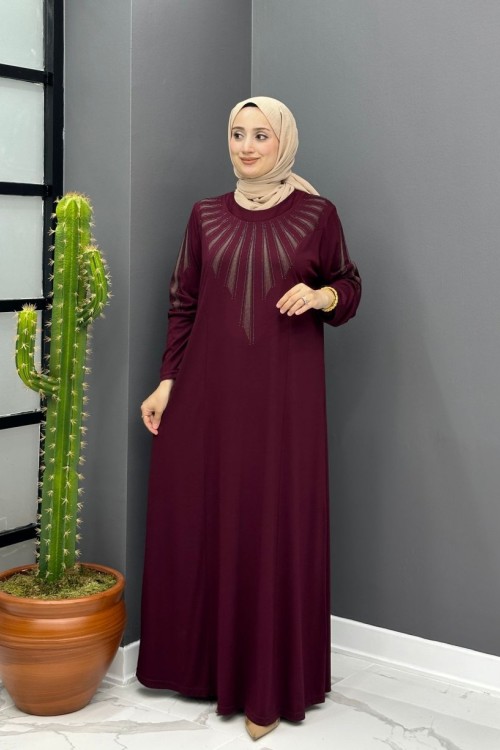 Sonay Elbise - Bordo