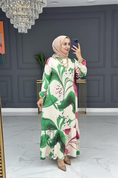 Ümmü Elbise -Yeşil