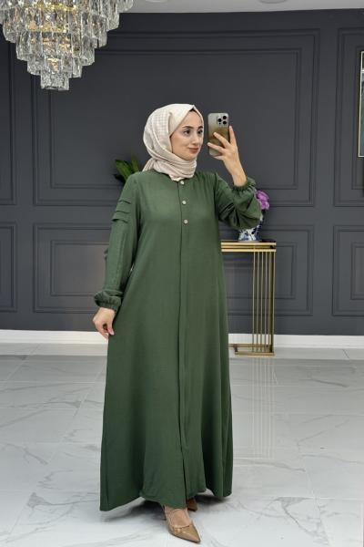 Uslu tesettur ferace - yeşil