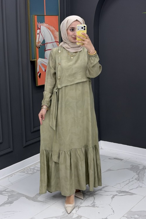 Venessa elbise - yeşil