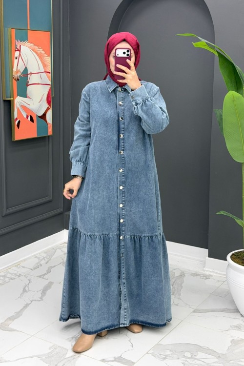 Zilan Kot Elbise - Mavi