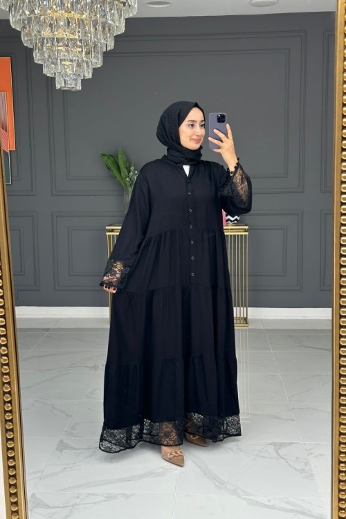 züleyha elbise - siyah