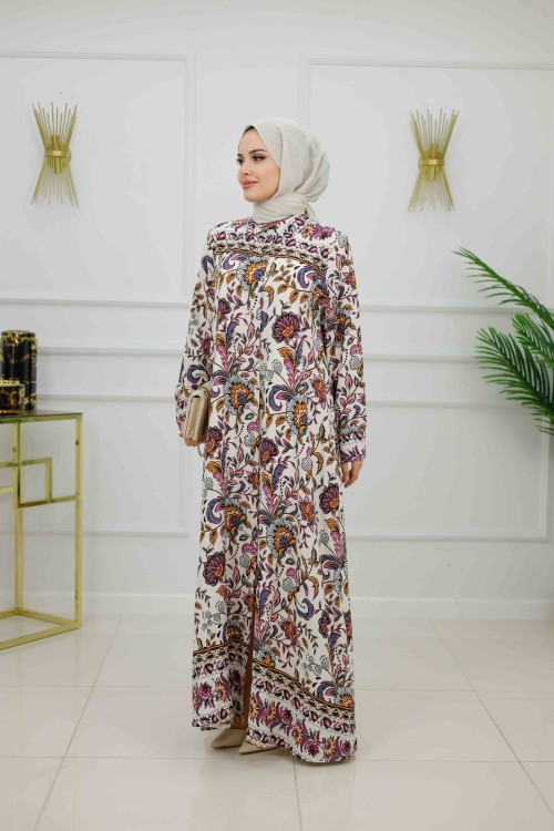 ALAÇATI ELBİSE FERACE-PEMBE