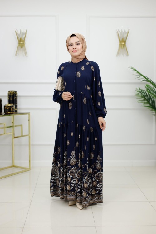 ASENA ELBİSE-LACİVERT