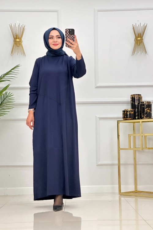 ASUDE ELBİSE-LACİVERT