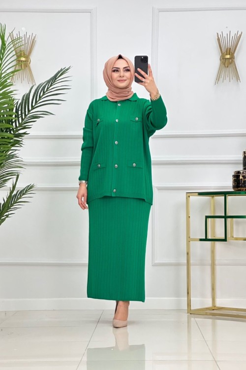 AYBÜKE ETEKLİ TAKIM-BENETTON YEŞİL