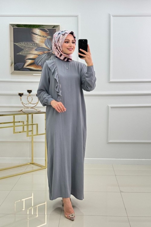 AYTEN ELBİSE-gri