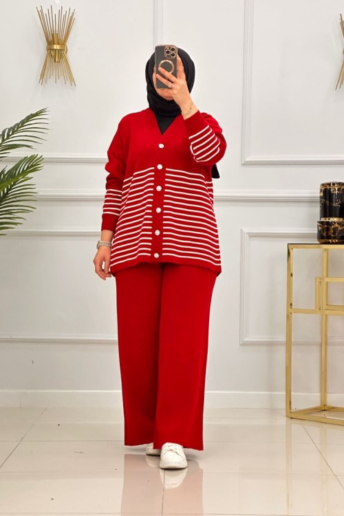 BELGİN TRİKO TAKIM-KIRMIZI