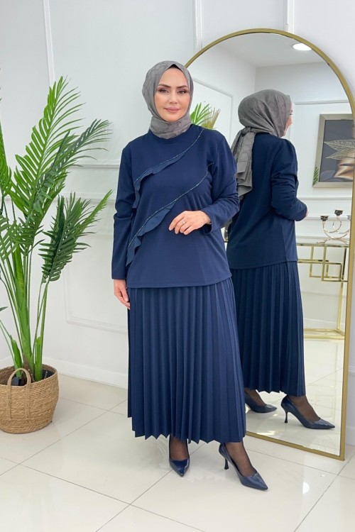 BEREN ETEKLİ TAKIM - LACİVERT