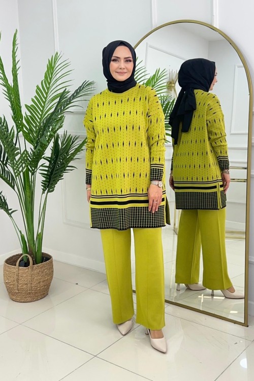 BİNNUR TRİKO TAKIM - YAĞ YEŞİLİ