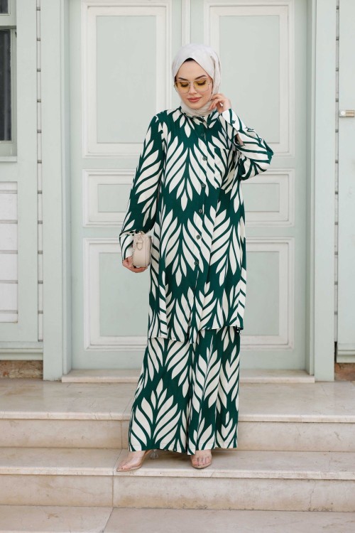 ÇİÇEK VİSKON TAKIM-YEŞİL