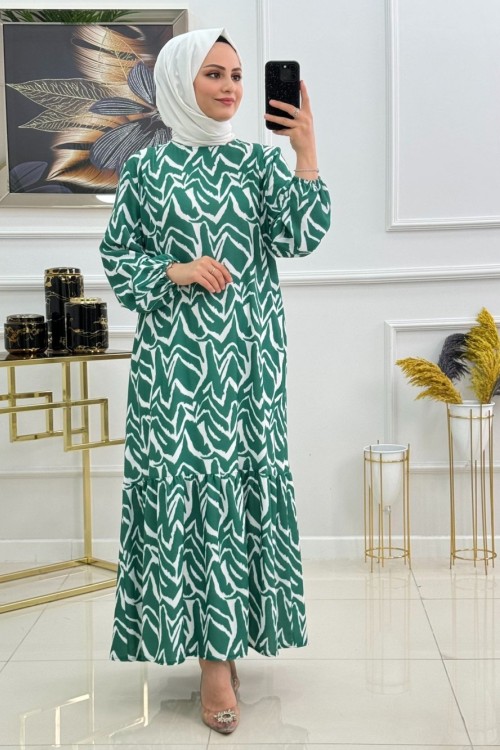 ÇİĞDEM ELBİSE-YEŞİL