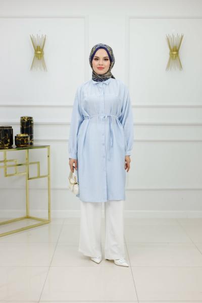 ÇİLEK GÖMLEK - MAVİ