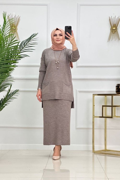 DEMET ETEKLİ TRİKO TAKIM-VİZON