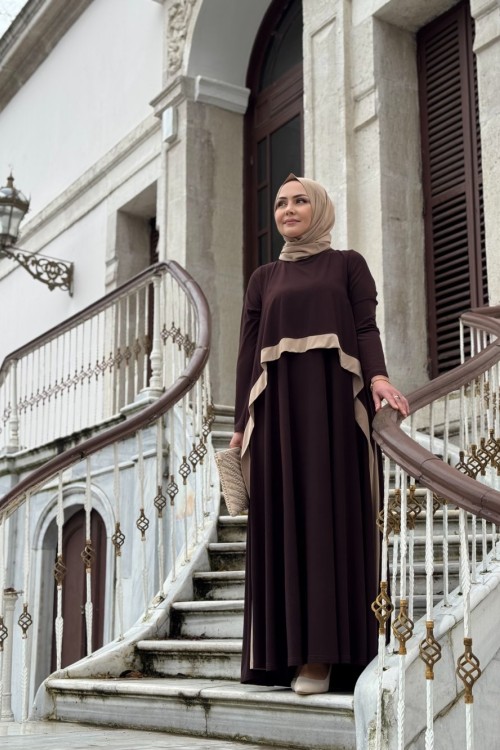 DİLRUBA ELBİSE - ACI KAHVE