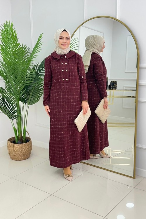 EDNA ELBİSE - BORDO