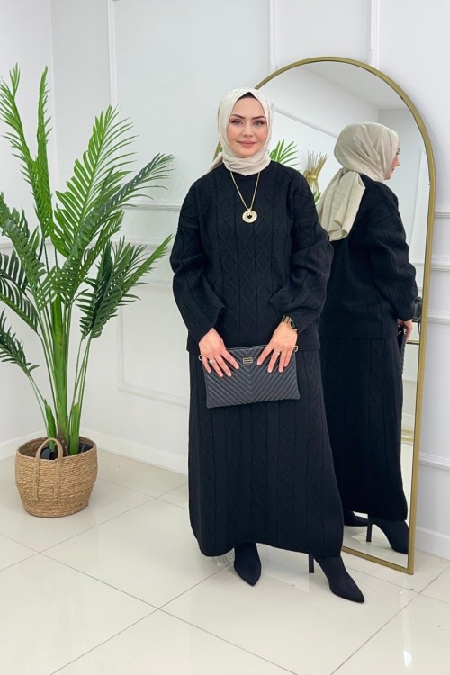 ELVİN ETEKLİ TAKIM - SİYAH