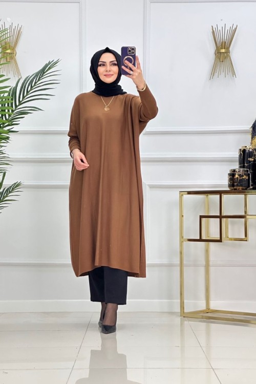 EVİN TRİKO TUNİK-SÜTLÜ KAHVE