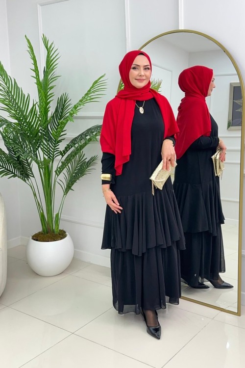 FÜSUN ELBİSE - SİYAH