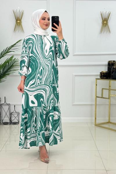 GÜLÇİN ELBİSE -YEŞİL