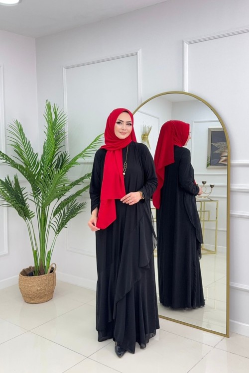 GÜLFEM ELBİSE-SİYAH