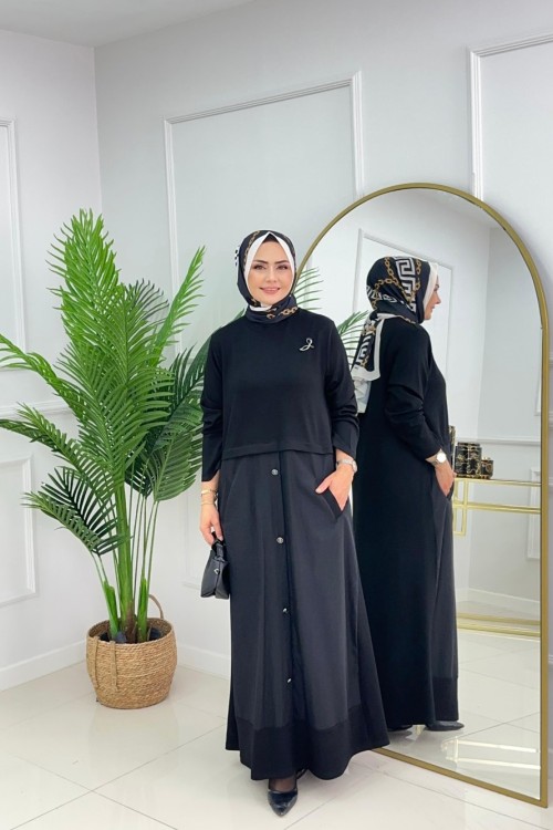 GÜLŞEN ELBİSE - SİYAH