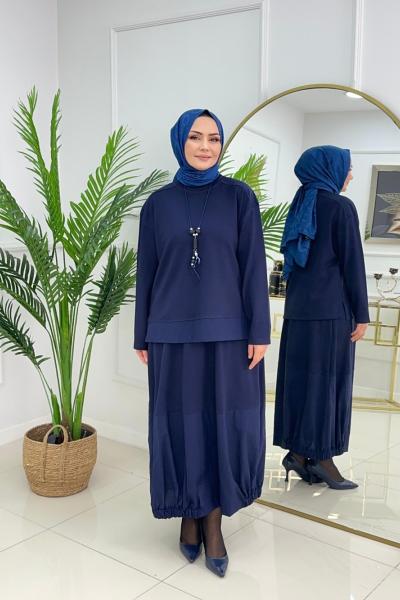 HÜLYA ETEKLİ TAKIM - LACİVERT