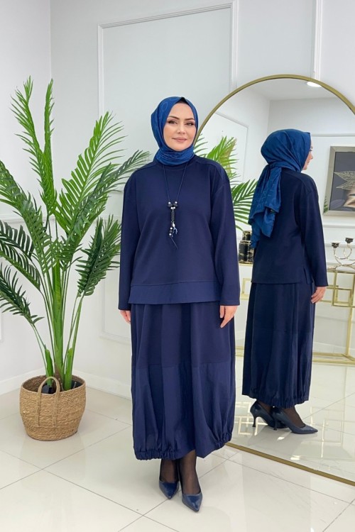 HÜLYA ETEKLİ TAKIM - LACİVERT