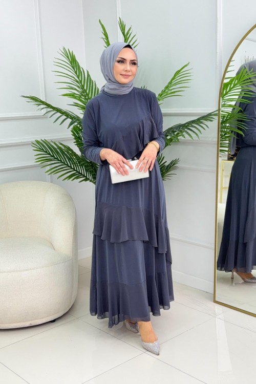 HÜSNA ETEKLİ TAKIM - ANTRASİT