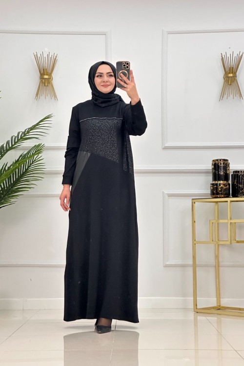 LEYLA ELBİSE-SİYAH