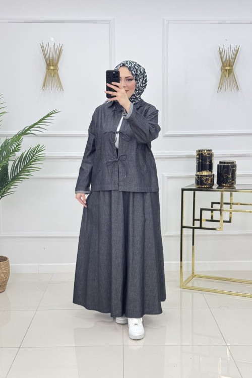 MAYSA DENİM TAKIM-SİYAH