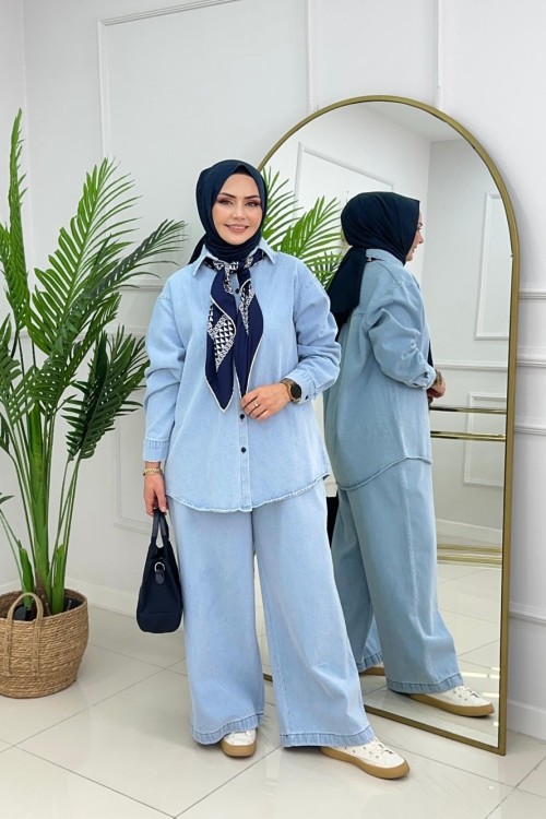 MONAİR DENİM TAKIM - MAVİ