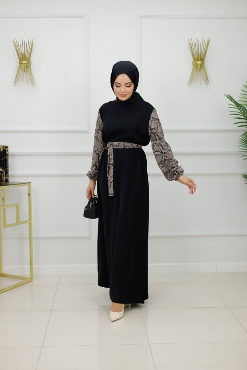 NESLİHAN ELBİSE-SİYAH